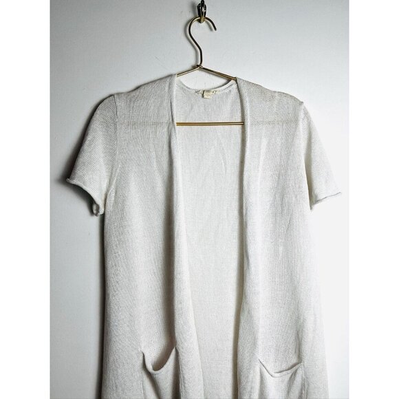 Eileen Fisher Cardigan Womens Size Small White Sweater - Picture 6 of 10